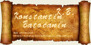 Konstantin Batoćanin vizit kartica